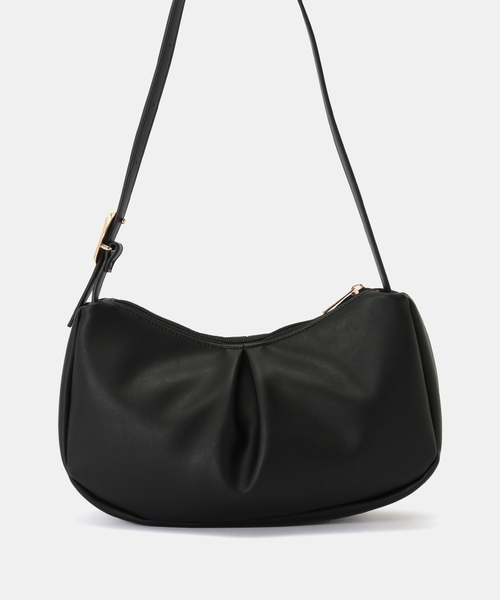 B.C STOCK（ベーセーストック）の「ギャザーデザインバッグ（ショルダーバッグ・レディース・ブラック/イエロー/ブラウン・FREE）」の7枚目の写真