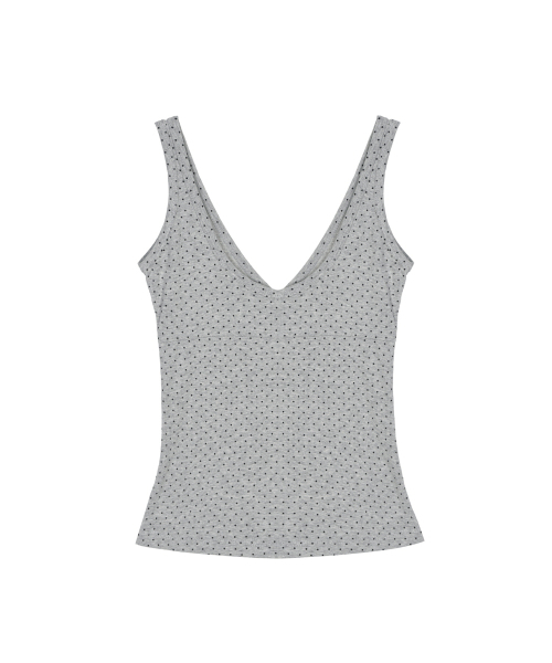 NICK&NICOLE(ニックアンドニコール)の「DOT SLEEVELESS TOP_GRAY(Tシャツ/カットソー・レディース・その他・FREE/LARGE/MEDIUM)」の4枚目の写真