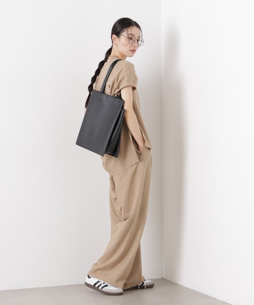 NANO universe（ナノユニバース）の「縦長トートバッグ（トートバッグ・レディース・ブラック/グレー/ベージュ・F）」の12枚目の写真