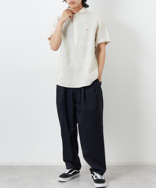 DANTON/ダントン　ラウンドカラー プルオーバーリネンシャツ DANTON/ダントン] ラウンドカラー プルオーバーリネンシャツ（シャツ