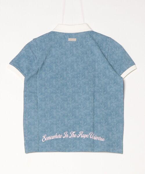 AAPE BY A BATHING APE(エーエイプバイアベイシングエイプ)の「AAPE MAIN POLO(ポロシャツ・レディース・ブルー・X-SMALL/XX-SMALL)」の6枚目の写真