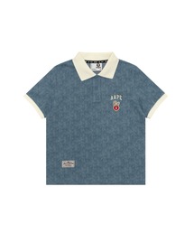 A BATHING APE ネイビー ポロシャツ A BATHING APE - A BATHING APE アベイシングエイプ ビッグフェイス