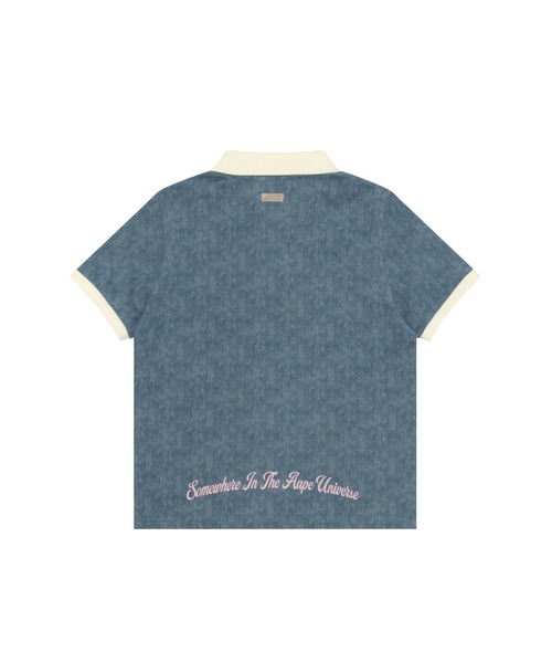AAPE BY A BATHING APE(エーエイプバイアベイシングエイプ)の「AAPE MAIN POLO(ポロシャツ・レディース・ブルー・X-SMALL/XX-SMALL)」の2枚目の写真