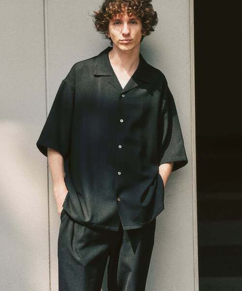 417 EDIFICE(フォーワンセブンエディフィス)の「【EVALET / エバレット】オープンカラーシャツ "セットアップ着用可能"(シャツ/ブラウス・メンズ・アイボリー/ブラック/ダークブルー/ベージュ/ベージュ系その他・LARGE/MEDIUM/SMALL)」の8枚目の写真