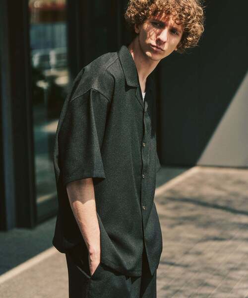 417 EDIFICE(フォーワンセブンエディフィス)の「【EVALET / エバレット】オープンカラーシャツ "セットアップ着用可能"(シャツ/ブラウス・メンズ・アイボリー/ブラック/ダークブルー/ベージュ/ベージュ系その他・LARGE/MEDIUM/SMALL)」の10枚目の写真