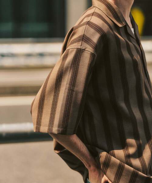 417 EDIFICE(フォーワンセブンエディフィス)の「【EVALET / エバレット】オープンカラーシャツ "セットアップ着用可能"(シャツ/ブラウス・メンズ・アイボリー/ブラック/ダークブルー/ベージュ/ベージュ系その他・LARGE/MEDIUM/SMALL)」の22枚目の写真