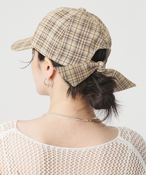 BEAUTY&YOUTH UNITED ARROWS(ビューティーアンドユースユナイテッドアローズ)の「バックリボン キャップ(キャップ・レディース・ケリーグリーン/ナチュラル・FREE)」の1枚目の写真