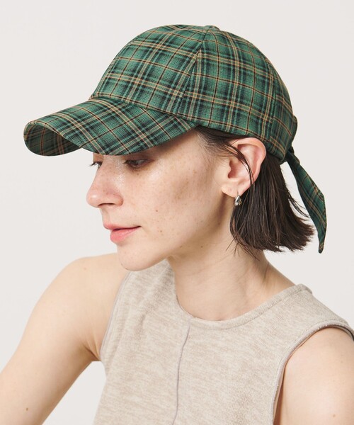 BEAUTY&YOUTH UNITED ARROWS(ビューティーアンドユースユナイテッドアローズ)の「バックリボン キャップ(キャップ・レディース・ケリーグリーン/ナチュラル・FREE)」の2枚目の写真