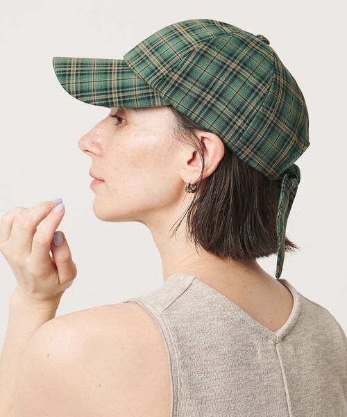 BEAUTY&YOUTH UNITED ARROWS(ビューティーアンドユースユナイテッドアローズ)の「バックリボン キャップ(キャップ・レディース・ケリーグリーン/ナチュラル・FREE)」の4枚目の写真