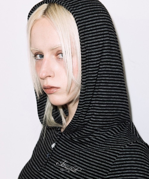 A'GEM/9 × .kom 『FANCY CLUB/ファンシークラブ』STRIPE HOOD FLARE