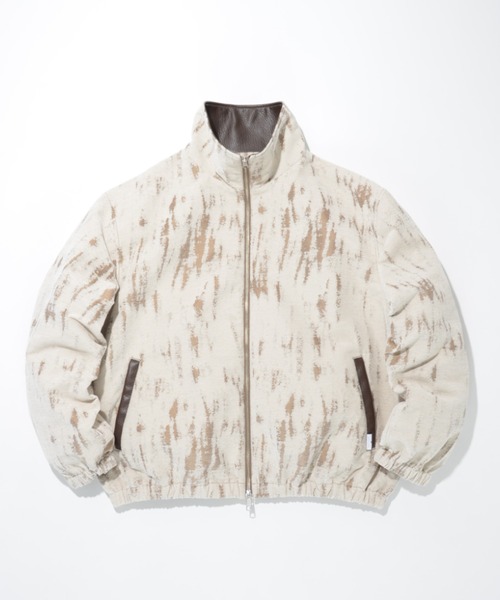 SUPERTHANKS(スーパーサンクス)の「ダメージジャガード スタンドカラー ジップブルゾンDamage jacquard stand-collar zip blouson(ブルゾン・メンズ・アイボリー・L/M/S)」の7枚目の写真