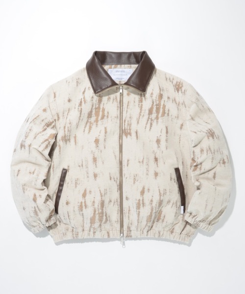 SUPERTHANKS(スーパーサンクス)の「ダメージジャガード スタンドカラー ジップブルゾンDamage jacquard stand-collar zip blouson(ブルゾン・メンズ・アイボリー・L/M/S)」の8枚目の写真