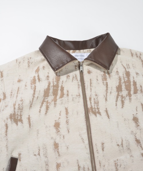 SUPERTHANKS(スーパーサンクス)の「ダメージジャガード スタンドカラー ジップブルゾンDamage jacquard stand-collar zip blouson(ブルゾン・メンズ・アイボリー・L/M/S)」の11枚目の写真