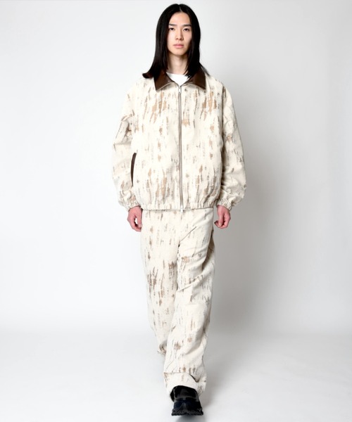 SUPERTHANKS(スーパーサンクス)の「ダメージジャガード スタンドカラー ジップブルゾンDamage jacquard stand-collar zip blouson(ブルゾン・メンズ・アイボリー・L/M/S)」の6枚目の写真