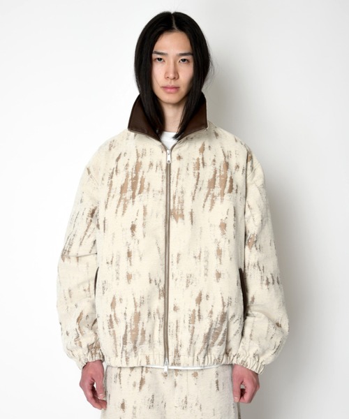 SUPERTHANKS(スーパーサンクス)の「ダメージジャガード スタンドカラー ジップブルゾンDamage jacquard stand-collar zip blouson(ブルゾン・メンズ・アイボリー・L/M/S)」の18枚目の写真
