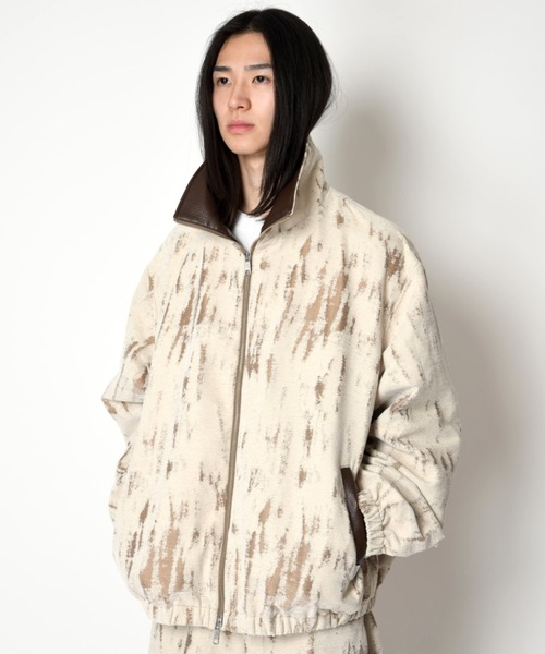 SUPERTHANKS(スーパーサンクス)の「ダメージジャガード スタンドカラー ジップブルゾンDamage jacquard stand-collar zip blouson(ブルゾン・メンズ・アイボリー・L/M/S)」の21枚目の写真