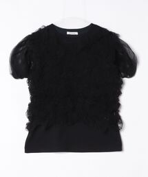 CLANE（クラネ）の「TULLE VEST LAYERED TOPS 10105-1173（Tシャツ/カットソー）」