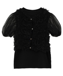 CLANE | TULLE VEST LAYERED TOPS 10105-1173(Tシャツ/カットソー)