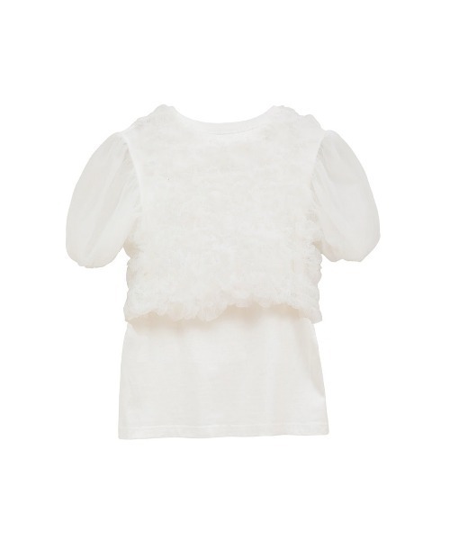 CLANE(クラネ)の「TULLE VEST LAYERED TOPS 10105-1173(Tシャツ/カットソー・メンズ・ブラック/ホワイト/ブルー・1/2)」の11枚目の写真