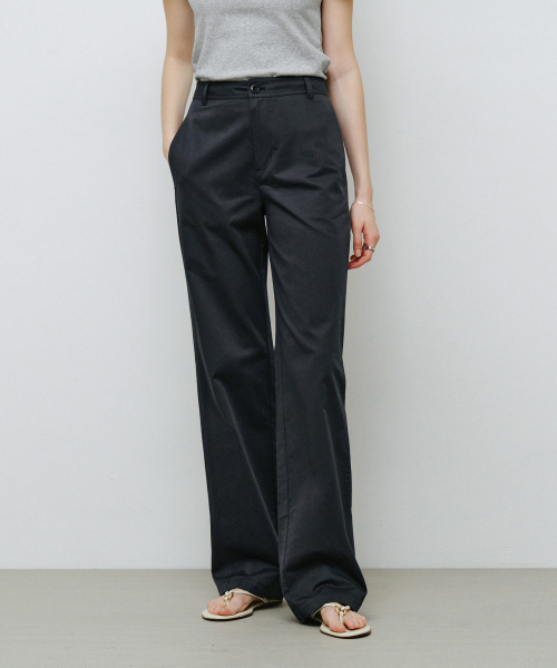 MONGDOL(モンドル)の「ボタンポケットストレートパンツチャコールMDPT078CHARCOAL(その他パンツ・レディース・その他・SMALL/MEDIUM)」の1枚目の写真