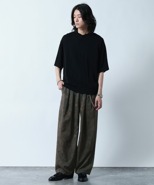 RAGEBLUE（レイジブルー）の「Botanical Pattern Summer Cocoon Easy Pants/総柄/サマーコクーンイージーパンツ（スラックス・メンズ・ブラウン/グレー・LARGE/MEDIUM）」の12枚目の写真