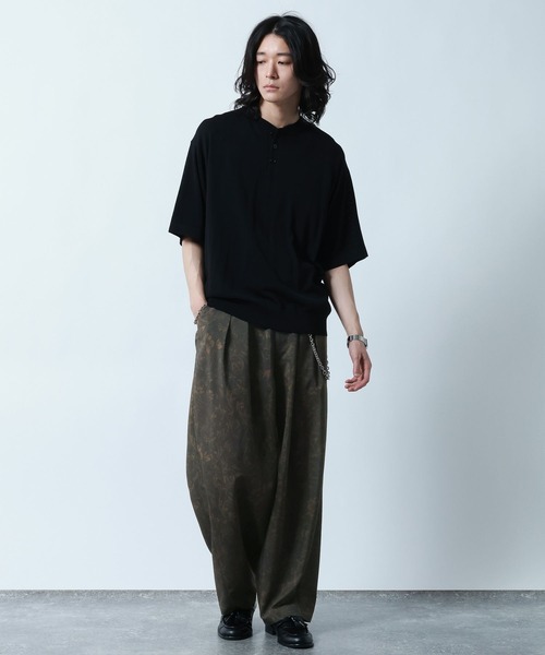 RAGEBLUE（レイジブルー）の「Botanical Pattern Summer Cocoon Easy Pants/総柄/サマーコクーンイージーパンツ（スラックス・メンズ・ブラウン/グレー・LARGE/MEDIUM）」の13枚目の写真
