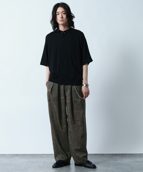 RAGEBLUE（レイジブルー）の「Botanical Pattern Summer Cocoon Easy Pants/総柄/サマーコクーンイージーパンツ（スラックス・メンズ・ブラウン/グレー・LARGE/MEDIUM）」の15枚目の写真