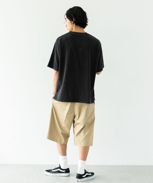CRAFT STANDARD BOUTIQUE(クラフトスタンダードブティック)の「ピグメントラインTシャツ(Tシャツ/カットソー・メンズ・ブラック/グレイッシュベージュ・M/L)」の9枚目の写真
