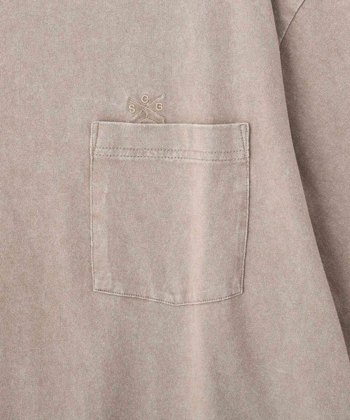 CRAFT STANDARD BOUTIQUE(クラフトスタンダードブティック)の「ピグメントラインTシャツ(Tシャツ/カットソー・メンズ・ブラック/グレイッシュベージュ・M/L)」の16枚目の写真