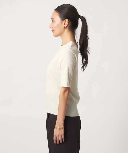 A DAY IN THE LIFE UNITED ARROWS（アデイインザライフユナイテッドアローズ）の「シャーリングメロー ハーフスリーブTシャツ ＜A DAY IN THE LIFE＞（Tシャツ/カットソー・レディース・グレー系/ブラック/オフホワイト・FREE）」の7枚目の写真