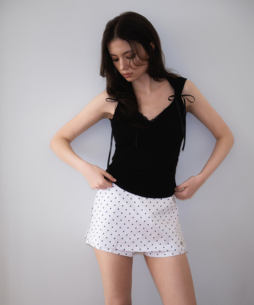 ROSEFRANTZ（ロゼフランツ）の「Lace-trim Ribbon Muse Sleeveless [Black]（Tシャツ/カットソー・レディース・ブラック・OS）」の14枚目の写真