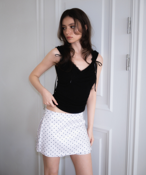 ROSEFRANTZ（ロゼフランツ）の「Lace-trim Ribbon Muse Sleeveless [Black]（Tシャツ/カットソー・レディース・ブラック・OS）」の10枚目の写真