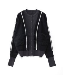NON TOKYO/ノントーキョー】PRINT RIB BIG CARDIGAN/プリントリブ