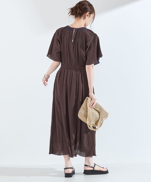 SHIPS Colors（シップス カラーズ）の「SHIPS Colors:〈手洗い可能〉楊柳 エンブロイダリー ワンピース◇（ワンピース・レディース・ブラウン/オフホワイト・ONE SIZE）」の22枚目の写真