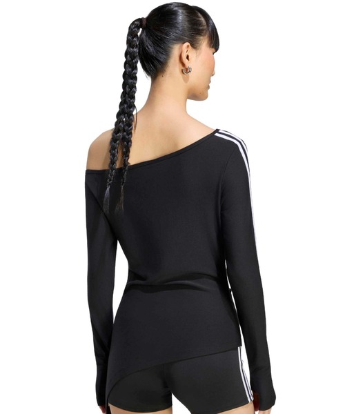 adidas(アディダス)の「adidas ONE SHOULDER ASYMMETRIC TOP / アディダス ワンショルダー アシンメトリック トップ(Tシャツ/カットソー・レディース・ブラック・S/M/L)」の8枚目の写真