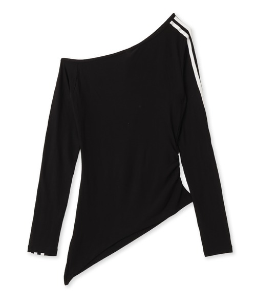adidas(アディダス)の「adidas ONE SHOULDER ASYMMETRIC TOP / アディダス ワンショルダー アシンメトリック トップ(Tシャツ/カットソー・レディース・ブラック・S/M/L)」の7枚目の写真