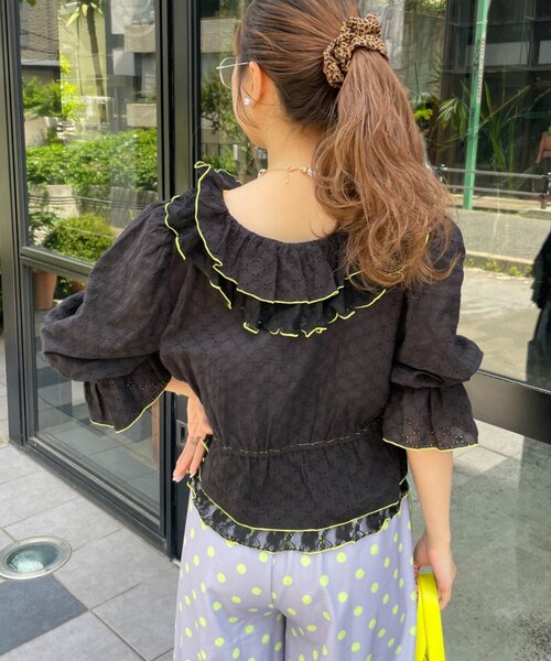 HELLO.SANFRANCISCO(ハローサンフランシスコ)の「【HELLO.SANFRANCISCO】レースボレロメロウブラウス(シャツ/ブラウス・レディース・ブルー/ホワイト/ブラック・ONE SIZE)」の15枚目の写真