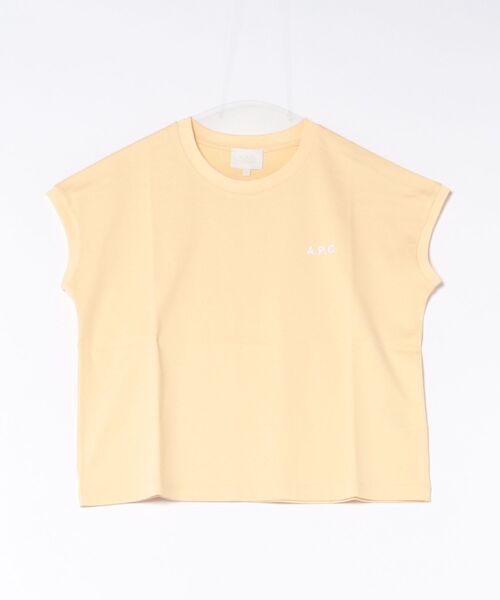 A.P.C.(アーペーセー)の「TOP ALINE(Tシャツ/カットソー・レディース・ネイビー/イエロー系その他/オフホワイト・S/M)」の3枚目の写真