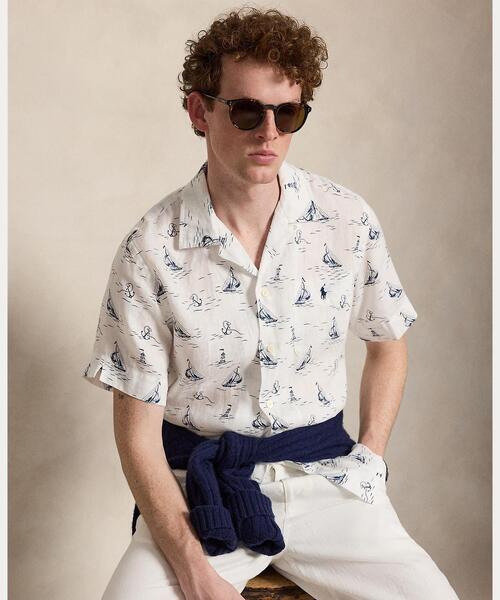 POLO RALPH LAUREN(ポロ ラルフ ローレン)の「クラシック フィット ノーティカルプリント リネン シャツ(シャツ/ブラウス・メンズ・マルチ・M/S)」の1枚目の写真