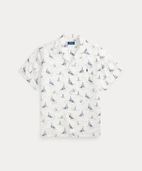 POLO RALPH LAUREN(ポロ ラルフ ローレン)の「クラシック フィット ノーティカルプリント リネン シャツ(シャツ/ブラウス・メンズ・マルチ・M/S/XS/L)」の2枚目の写真
