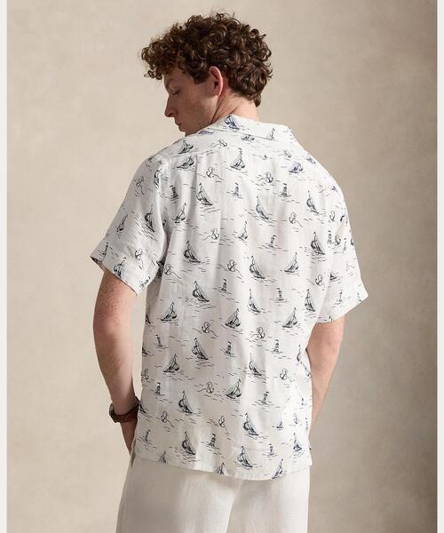 POLO RALPH LAUREN(ポロ ラルフ ローレン)の「クラシック フィット ノーティカルプリント リネン シャツ(シャツ/ブラウス・メンズ・マルチ・M/S/XS/L)」の4枚目の写真