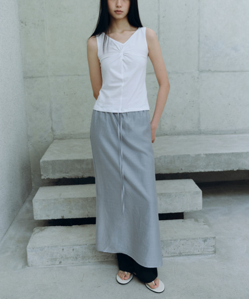 CACELE(カッセル)の「SHEER LONG SKIRT, BLUE GRAY(スカート・レディース・その他・FREE)」の1枚目の写真