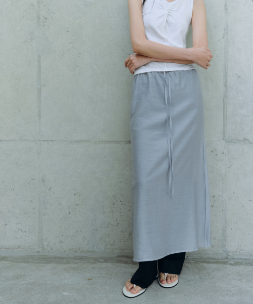 CACELE(カッセル)の「SHEER LONG SKIRT, BLUE GRAY(スカート・レディース・その他・FREE)」の3枚目の写真