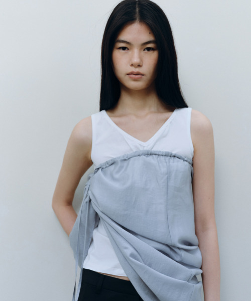 CACELE(カッセル)の「SHEER LONG SKIRT, BLUE GRAY(スカート・レディース・その他・FREE)」の5枚目の写真