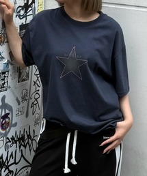【Chikashitsu +】clean star graphic t-shirt (3color) / 【チカシツプラス】スタープリント半袖Tシャツ＜着用動画あり＞