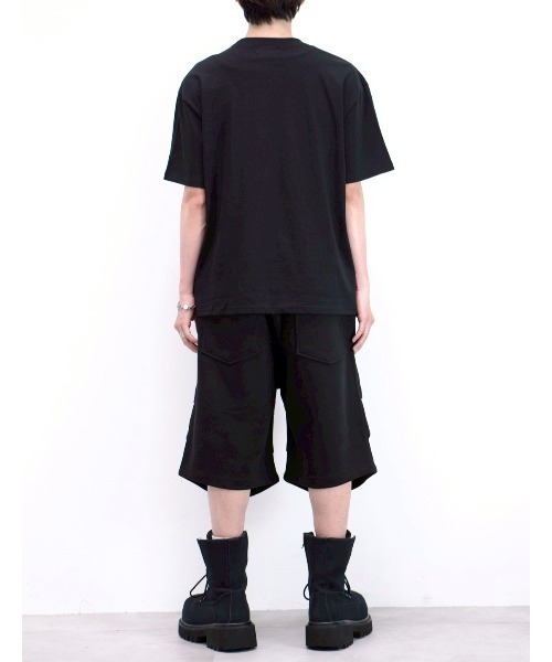 Chikashitsu +（チカシツプラス）の「【Chikashitsu +】clean star graphic t-shirt (3color) / 【チカシツプラス】スタープリント半袖Tシャツ＜着用動画あり＞（Tシャツ/カットソー・メンズ・ネイビー/ホワイト/ブラック・ONE SIZE）」の8枚目の写真