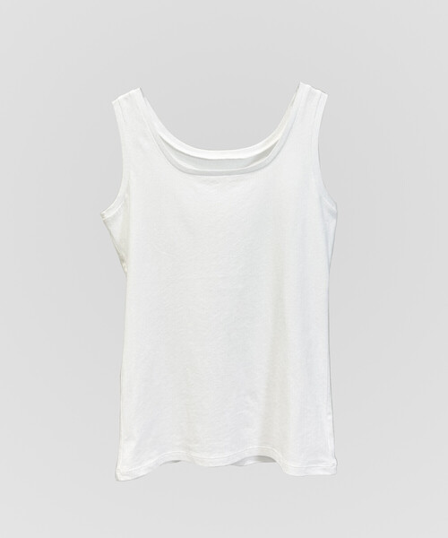 COMME CA Wardrobe(コムサワードローブ)の「【前後2WAY】強撚コットン斜行天竺 タンクトップ(タンクトップ・レディース・ブラック/オフホワイト/ピンク系その他/トップグレー・FREE)」の11枚目の写真