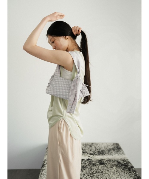 Katrin TOKYO（カトリーントーキョー）の「【JAPAN MADE】sheer velour sleeveless tops（タンクトップ・レディース・ホワイト/ブルー/グリーン系・FREE/XS）」の15枚目の写真