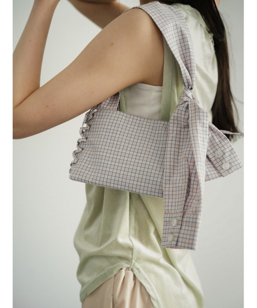 Katrin TOKYO（カトリーントーキョー）の「【JAPAN MADE】sheer velour sleeveless tops（タンクトップ・レディース・ホワイト/ブルー/グリーン系・FREE/XS）」の17枚目の写真