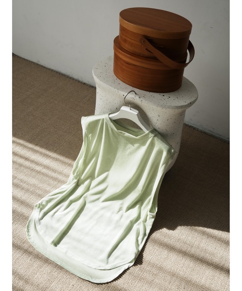 Katrin TOKYO（カトリーントーキョー）の「【JAPAN MADE】sheer velour sleeveless tops（タンクトップ・レディース・ホワイト/ブルー/グリーン系・FREE/XS）」の7枚目の写真